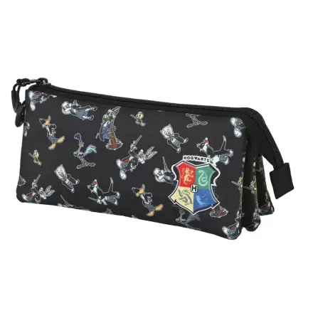 Looney Tunes Harry Potter 100th Anniversary triple pencil case product photo