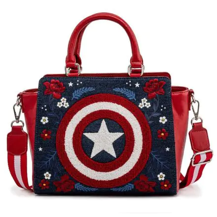 Marvel by Loungefly Crossbody Captain America 80th Anniversary Floral Shield product photo