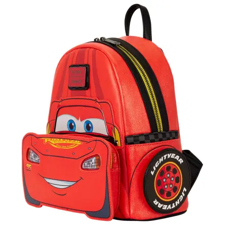 Loungefly Disney Pixar Cars 20th Anniversary Lightning McQueen Metallic Light-Up backpack 26cm product photo