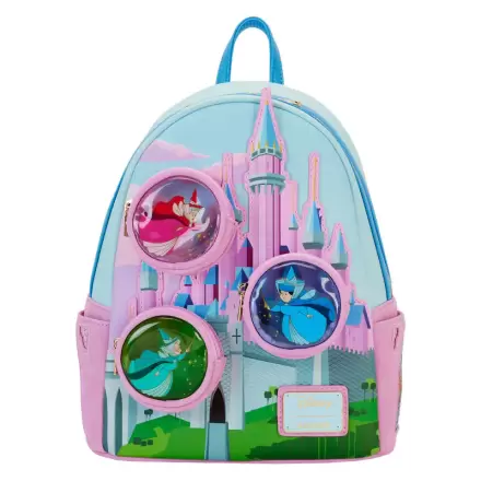 Loungefly Disney Sleeping Beauty Castle Three Good Fairies Stained Glass backpack 26cm termékfotója
