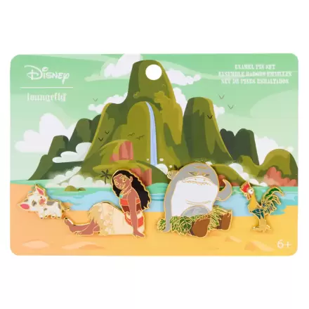 Loungefly Disney Vaiana Moana Ocean Waves enamel pin 4 set termékfotója