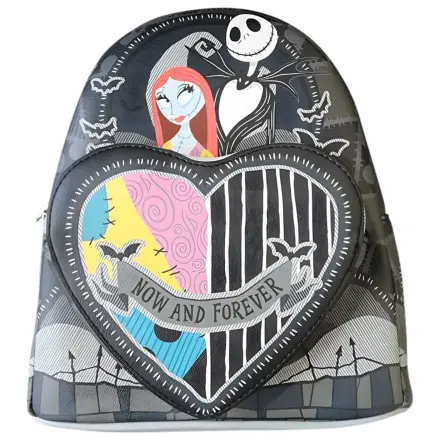 Loungefly The Nightmare Before Christmas Jack & Sally Split Heart backpack 26cm product photo