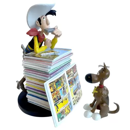 Lucky Luke: Lucky Luke and Rantanplan Stack of Comics Collector Figure product photo