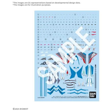 Macross HG 1/100 VF-31J Siegfried (Hayate Use) Water Decal -Model Kit product photo