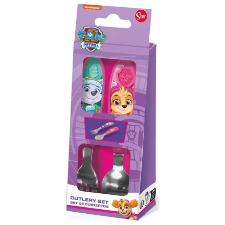 Paw Patrol Girl Superpowers Metal Ergo Cutlery Set - 2 Pieces product photo