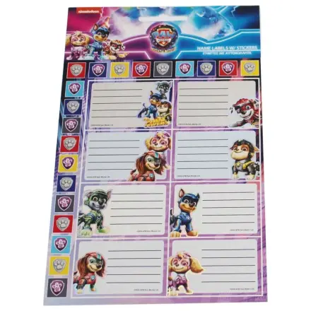 Paw Patrol Power Up Exercise Book Label with Sticker 16 pcs product photo