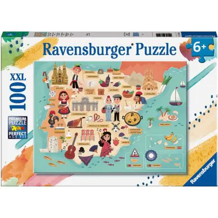 Map of Spain and Portugal puzzle 100pcs product photo