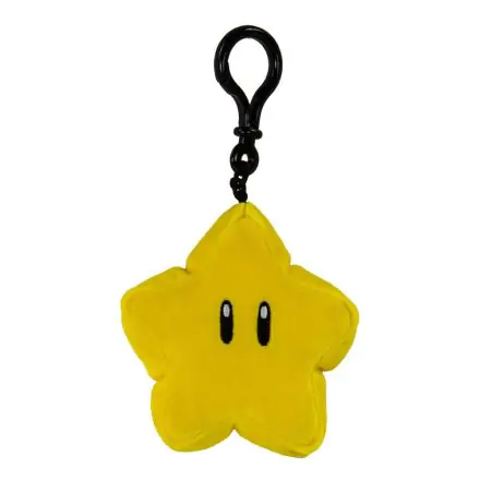 Mario Kart Mocchi-Mocchi Clip On Plush Hanger Super Star 10 cm product photo