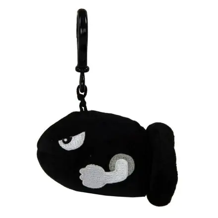 Mario Kart Mocchi-Mocchi Clip On Plush Hanger Bullet Bill 10 cm product photo