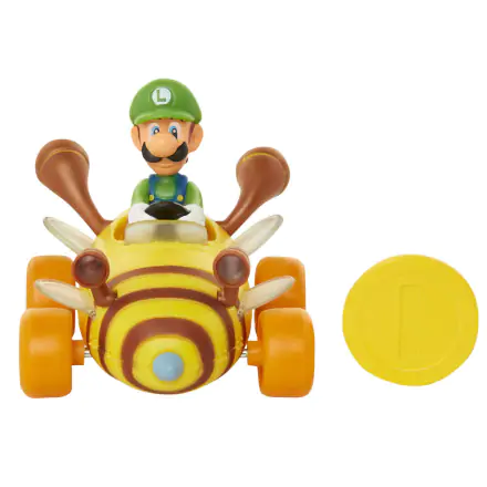 Mario Kart wave 1 Super Mario Coin Racers Luigi figure 6 cm termékfotója