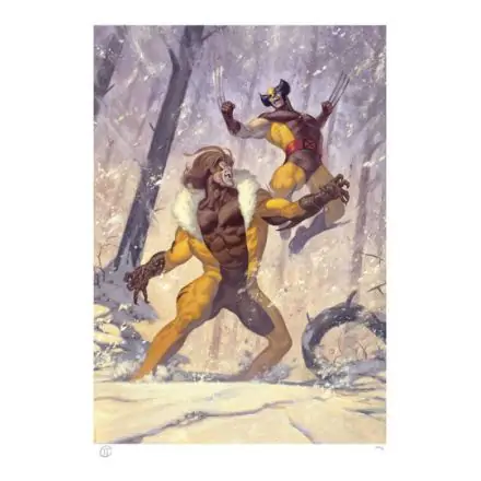 Marvel Art Print Wolverine vs Sabretooth 46 x 61 cm - unframed product photo