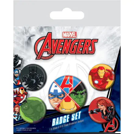 Marvel Pin-Back Buttons 5-Pack Avengers Assemble product photo