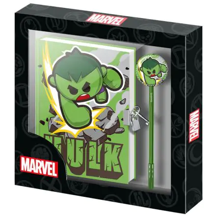 Marvel Avengers Hulk Greenmass set diary + pen product photo