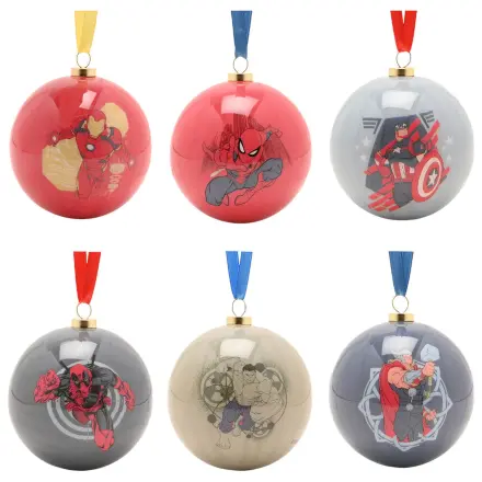 Marvel Avengers set 6 Christmas ball product photo