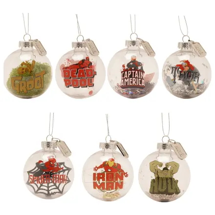 Marvel Avengers set 7 Christmas ball product photo