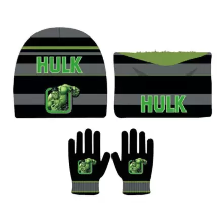 Marvel Avengers Hulk kids hat, snood and gloves set product photo
