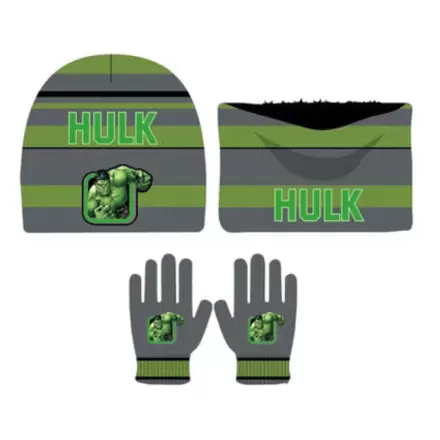 Marvel Avengers Hulk kids hat, snood and gloves set product photo