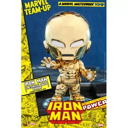 Marvel Comics Cosbaby (S) Mini Figure Iron Man (Metallic Gold Armor) 10 cm termékfotója