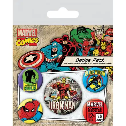 Marvel Comics Pin-Back Buttons 5-Pack Iron Man termékfotója