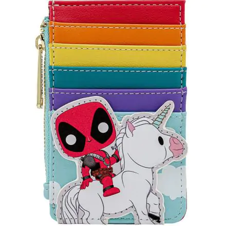 Loungefly Marvel Deadpool 30th Anniversary Unicorn Rainbow cardholder product photo