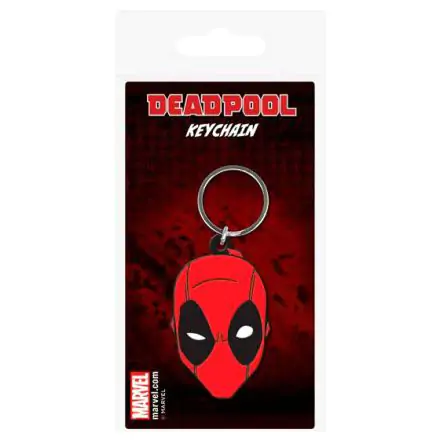 Marvel Comics Rubber Keychain Deadpool Face 6 cm termékfotója