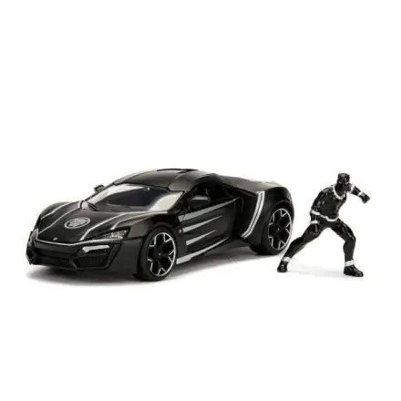 Marvel Diecast Model 1/24 Black Panther & 2017 Lykan Hypersport product photo