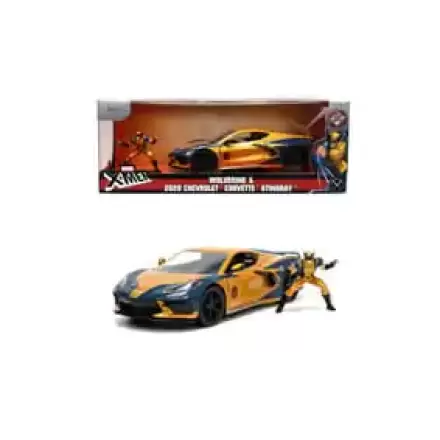 Marvel Diecast Model 1/24 Chevy Corvette X-Men Wolverine product photo