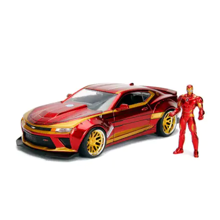 Marvel Diecast Model 1/24 Iron Man & 2016 Chevrolet Camaro product photo