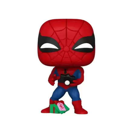 Marvel Funko POP! Vinyl Figure Holiday Spiderman w/Open gift 9 cm termékfotója