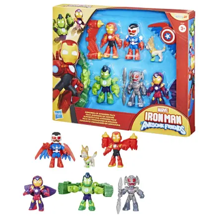 Marvel Iron Man And His Awesome Friends pack 6 figures 7cm product photo