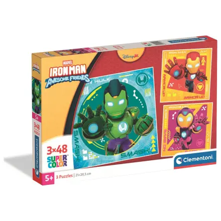 Marvel Iron Man And His Awesome Square puzzle 3x48pcs product photo