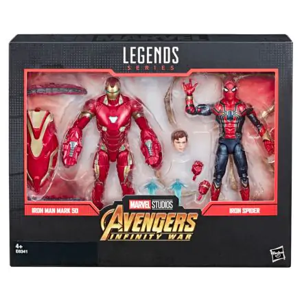 Marvel Legends 80 Anniversary Iron Spider & Iron Man set figures product photo