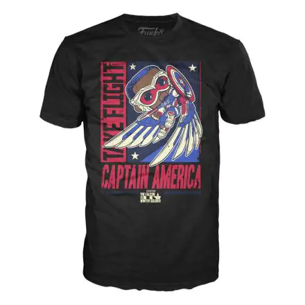 Marvel Loose Funko POP! Tees Falcon Propoganda Poster t-shirt product photo