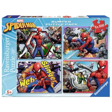 Marvel Spiderman puzzle 4x100pcs product photo