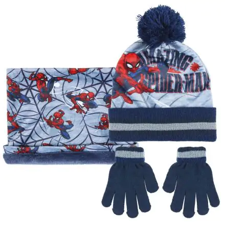 Marvel Spiderman Kids winter set snood hat gloves product photo