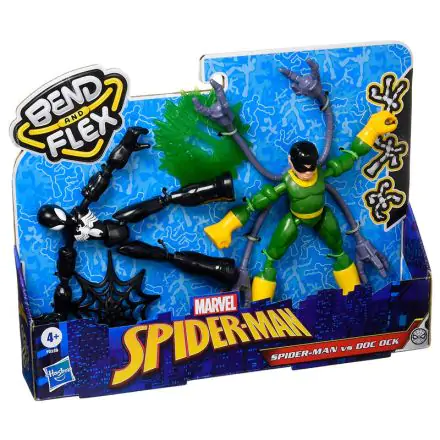 Marvel Spiderman vs Doc Ock Bend and Flex set 2 figures 15cm product photo