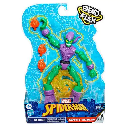 Marvel Spiderman Green Goblin Bend and Flex figure 15cm product photo