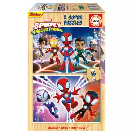 Marvel Spidey Amazing Friends wood puzzle 2x16pcs product photo