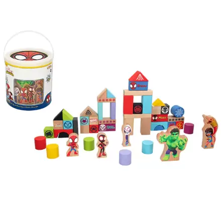 Marvel Spidey Amazing Friends Wooden block 50pcs product photo