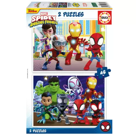 Marvel Spidey Amazing Friends puzzle 2x48pcs product photo