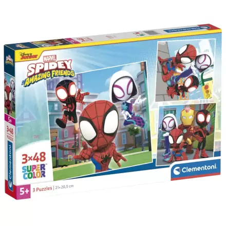 Marvel Spidey and His Amazing Friends puzzle 3x48pcs termékfotója