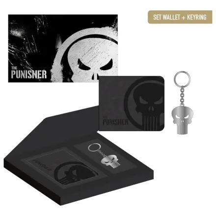 Marvel The Punisher wallet and keychain gift set product photo