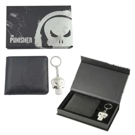 Marvel The Punisher wallet and keychain gift set product photo