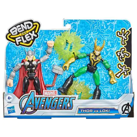 Marvel Thor vs Loki Bend and Flex set 2 figures 15cm product photo