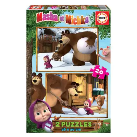 Masha and the Bear puzzle 2x20pcs product photo