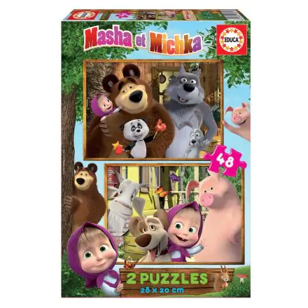 Masha and the Bear puzzle 2x48pcs product photo
