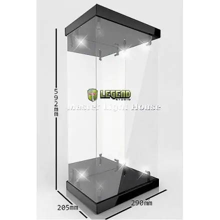 Master Light House Acrylic Display Case with Lighting for 1/4 Action Figures (black) termékfotója