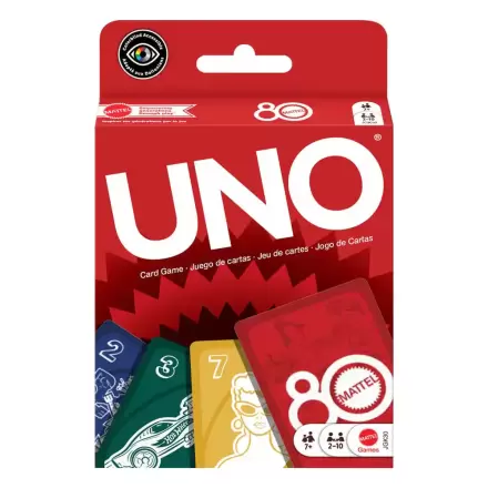 Mattel 80th Anniversary UNO Card Game Ruby Red product photo