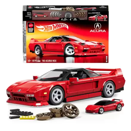 Mattel Brick Shop Hot Wheels Elite Series Building Set 1/16 '90 Acura NSX product photo