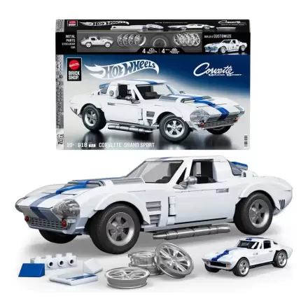 Mattel Brick Shop Hot Wheels Elite Series Building Set 1/16 Corvette Grand Sport product photo